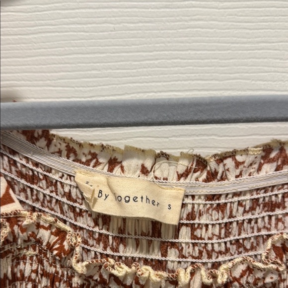 By Together Brown and White Tiered Maxi Sundress - Picture 4 of 9